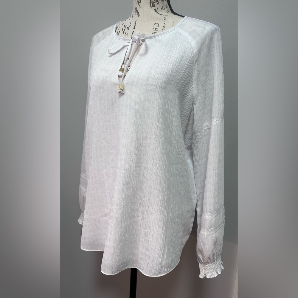 👚 Michael Kors White Bohemian Boho Style Top - Size Medium 🌟 - Picture 12 of 14
